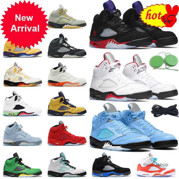 

2023 og high 5s men women retro basketball shoes unc racer blue sail fire red oreo jumpman 5 raging bull mens trainer sports sneakers