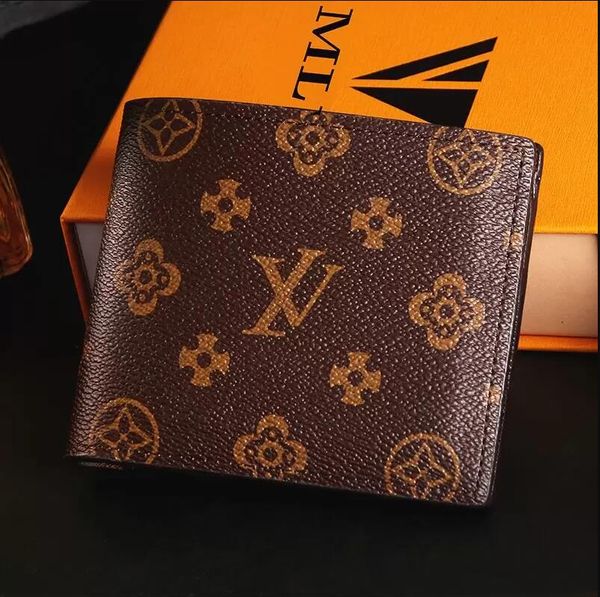 

Multiple Wallet Luxury louiseitys viutonitys Designers Men Short Compact Wallets Bifold Card Holder Pocket Purse, Brown grid