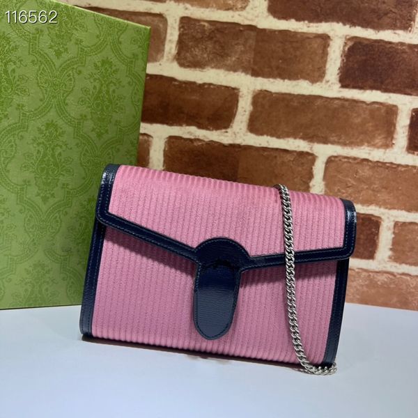 

20cm women's bag luxury designer baguette corduroy flap denim leather handbag chain shoulder strap one shoulder crossbody bags