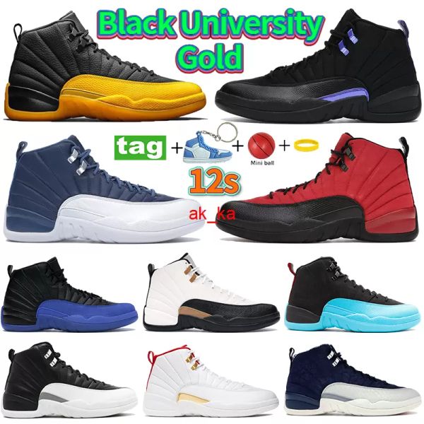 

new 12s children sneaker basketball shoes blue black cat grey cement hyper royal boy girl gradeschool child outdoor trainers sneakers bred s