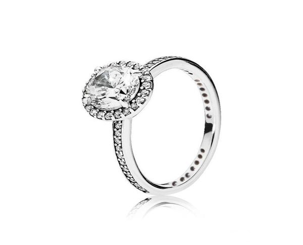 

luxury designer real 925 sterling silver cz diamond ring with original box set fit pandora style wedding ring engagement jewelry f4155392