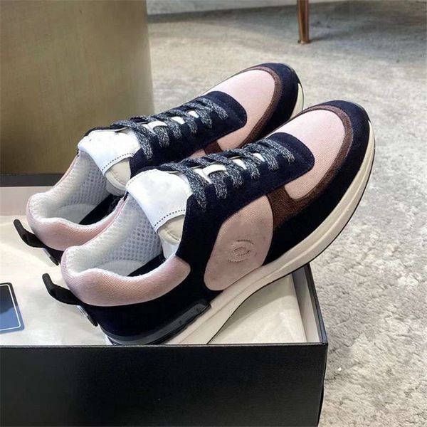 

luxury design bowling shoes channel 2023 fashionable men and women leather canvas letter logo casual outdoor sports running shoes 04-05