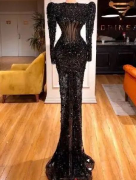 

evening dress yousef aljasmi kim white long sleeve beads lace mermaids zuhair ziadnakad, Black;pink
