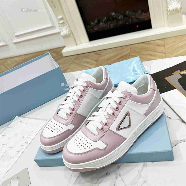

designer downtown prad casual perforated leather sneakers prads shoes training shoe fashion luxury sneaker shoe platform lace up print plate