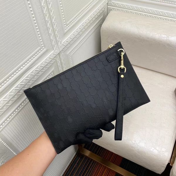 

fashion men and women purses leather designer luxury letters flower pattern chain interlayer hand classic with box size 28-18-5cm, Red;black