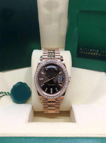 

luxury wristwatch day date 40 rose gold 2023 watch 40mm 228345rbr men's, Slivery;golden