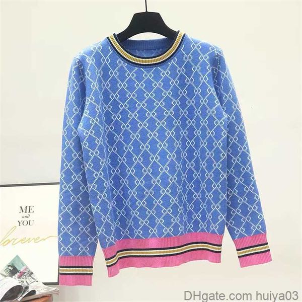

autumn and winter new loose knit sweater korean style pullover round neck geometric clash jacquard casual sweater jumper huiya03, White;black