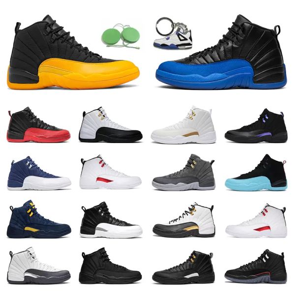 

jumpman 12 basketball shoes men women 12s midnight navy cool grey 25th anniversary bred concord 125 ganma blue mens trainers sport size 4.5-