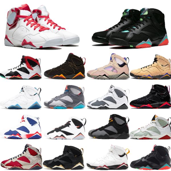 

jumpman 7 7s retos vii mens basketball shoes afrobeats barcelona days trophy room cardinal z mist lacing strap black cement sweater new