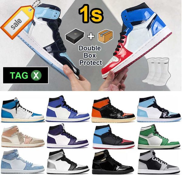 

1 jumpman mens basketball shoes high unc university blue 1s gold mocha cactus jack obsidian banned bred toe men women trainer sports