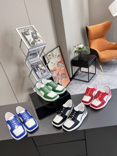 

men shoe sneakers soft genuine leather women loafers trainers square toe cap casual shoes designer luxury man woman formal shoes sandals sli, Black