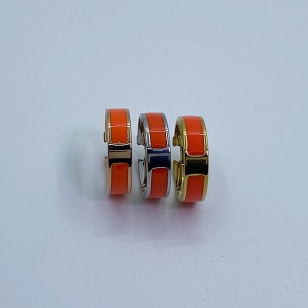 

designer h ring luxury classic enamel rings men and women jewelry titanium steel 18k gold fashion ring party wedding valentine christmas gif, Silver