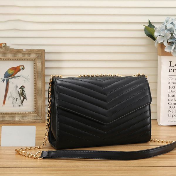 

designer bags luxurys women handbags shoulder metal chain gold silver handbag genuine leather bag flip cover diagonal messenger crossbody ha
