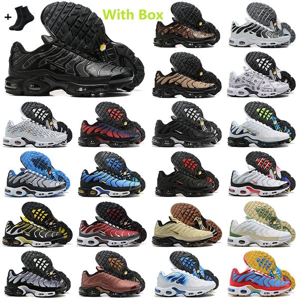 

2022 men women running shoes tn plus 3 terrascape triple black white atlanta hyper sky blue fury jade laser wolf grey mens trainers outdoor