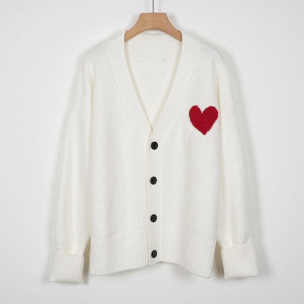 

202s sweater man woman knit high collar love a womens cardigan fashion letter black long sleeve clothes pullover oversized 20ss, White;black