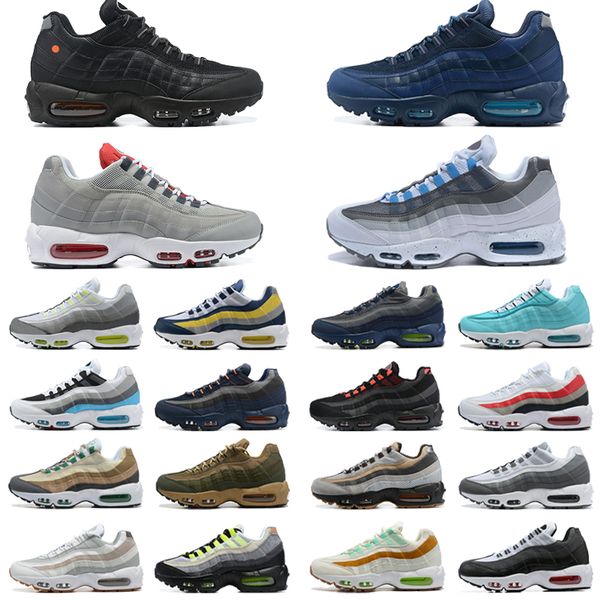 

new og 95 95s running shoes men women neon triple black dark army grey red worldwide greedy mens trainers des chaussure outdoor sports sneak