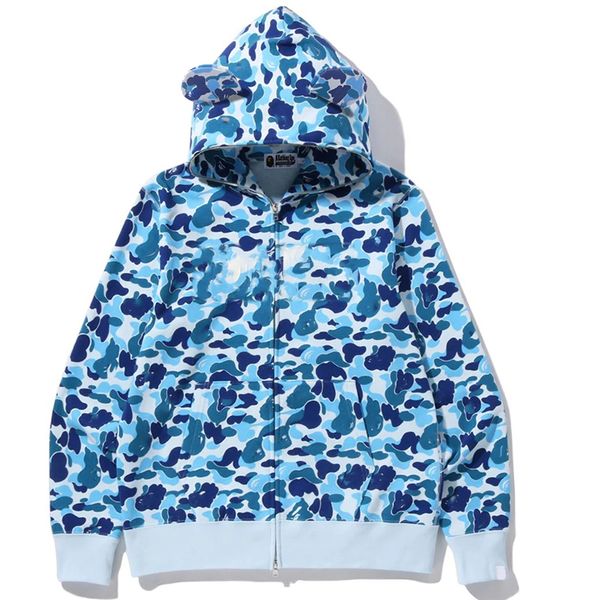 

shark designer hoodie mens women camouflage jacket jogger zipper japanese fashion sportwear brand hooded sweatshirt tracksuit color black bl