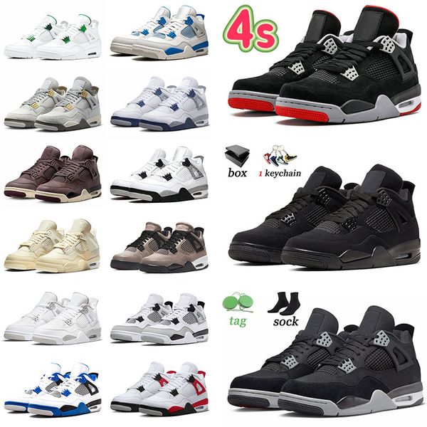 

jumpman 4 black cat 4s basketball shoes men women doernbecher military blue red cement white oreo taupe haze pn dust green metallic trainers