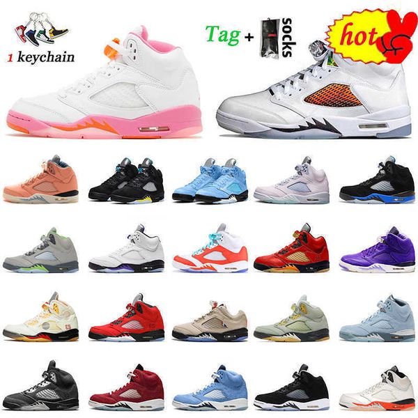 

og 2023 high wholesale women mens jumpman 5 5s basketball shoes pinksicle unc university blue aqua dj khaled x we the sail sneakers
