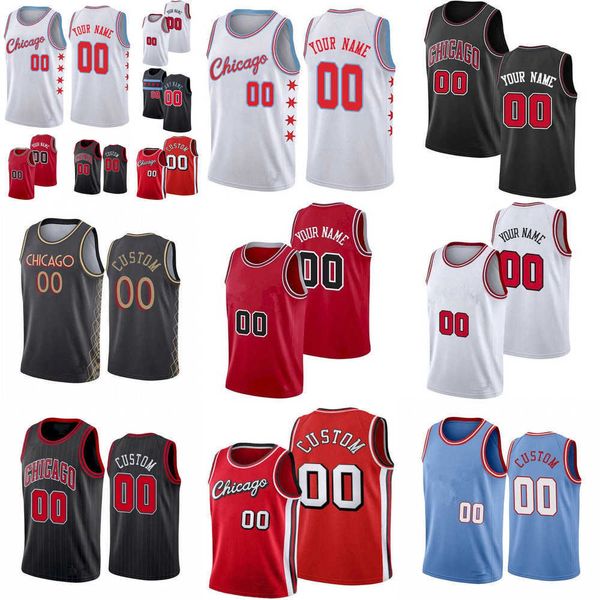 

mens womens youth chicago''bulls''custom goran 7 dragic andre 3 drummond alex 6 caruso patrick 44 williams ayo 12 dosunm, Black;red