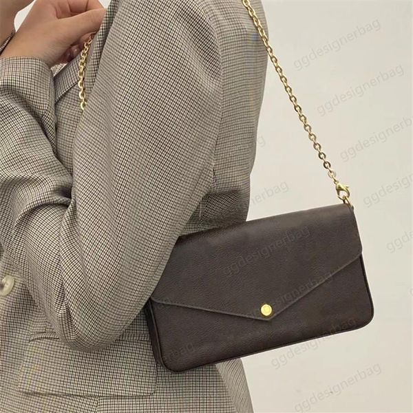 

designer handbags clutch cross body bags lady envelope shoulder bag for women fashion chains purse luxury letter print handbag cow242g