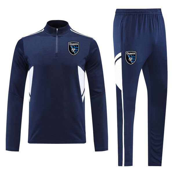 

earthquakes men's tracksuits soccer sportswear sets sports casual jackets and pants winter football training weat kits personal group c, Gray