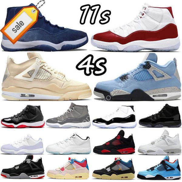 

4 4s sail mens basketball shoes sneakers 11 11s midnight navy space jam cherry cool grey concord gamma university blue fire red oreo, Black
