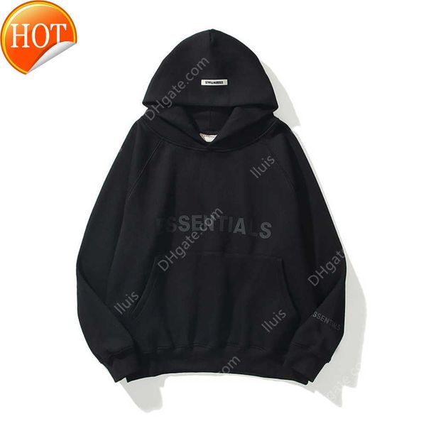 

fw2023 men's casual sports cool printed fleece oversized hoodie fashion hip hop street sweater s-3xl, Black