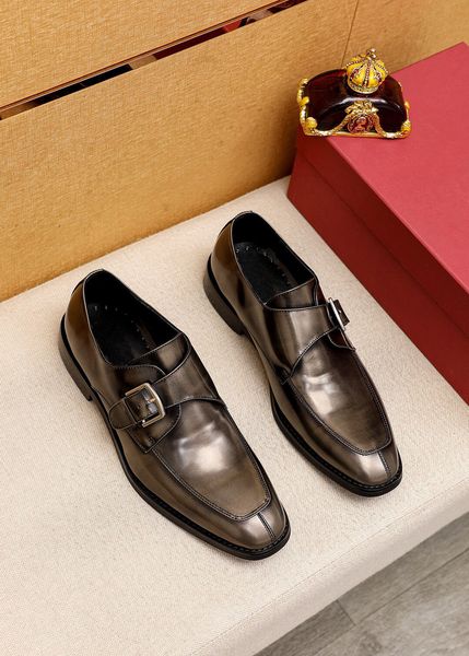 

2023 men dress shoes fashion business oxfords new classic genuine leather men's brand slip on suits flats size 38-45, Black