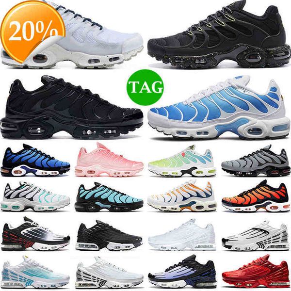 

sandals shoes running tn plus 3 mens trainers sports sneakers triple black white hyper sky blue fury jade laser wolf grey outdoor men women