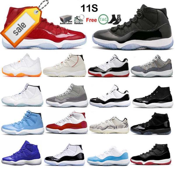 

og jumpman 11 men basketball shoes 11s cool grey animal instinct bred concord 45 legend blue bright citrus 25th anniversary with box, Black