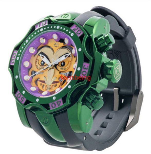 

law luxury brand undefeated reserve venom dc comics joker rubber strap 52mm men quartz watch reloj hombres7456054, Slivery;brown