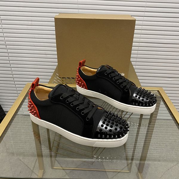 

mens stylish studded shoes handcrafted real leather designer rock style red soles shoes luxury fashion womens diamond encrusted casual shoe, Red;white