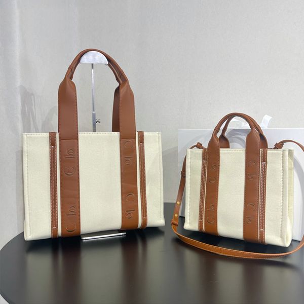 

canvas shopping tote bag shoulder bags women large capacity travel handbags interior slot pocket adjustable leather strap letter printing to