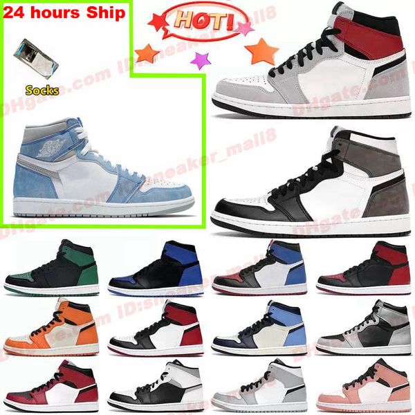 

jumpman 1 basketball custom shoes mens 1s university blue unc women trainers sneakers trophy room chicago red high og hyper royal barely hoc, Black