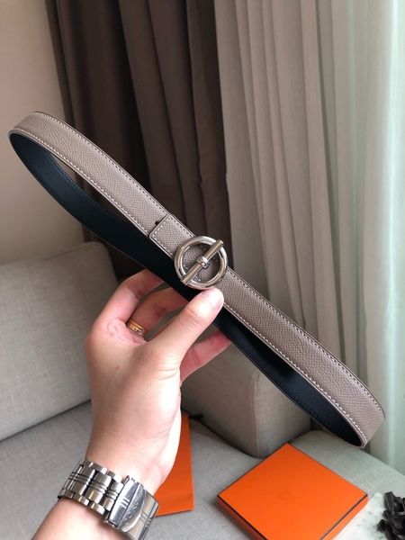 

belt woman designer classic casual belts for woman designer lychee pattern h belt buckle waistbands fashion double-sided leather men's, Black;brown