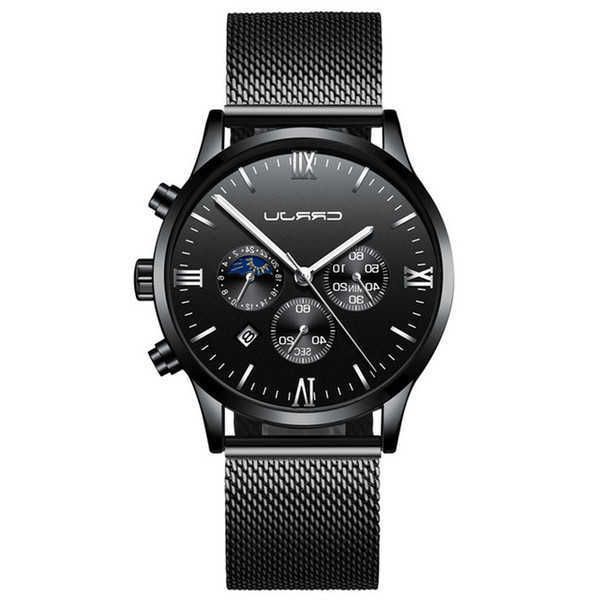 

style crrju men quartz simple fashion casual dress stainless steel watches 30m daily waterproof date relogio wristwatches, Slivery;brown