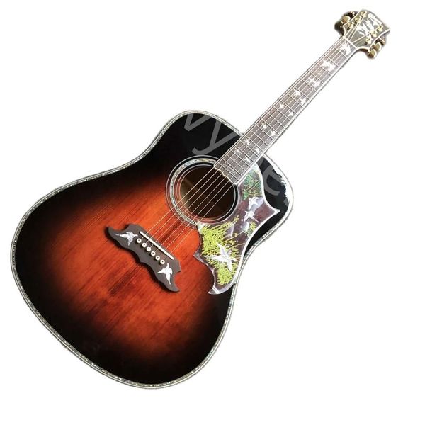

lvyelectric guitar custom 38 inch billie joe armstrong gj180 gj180e acoustic guitar with double pickguards in black finishing