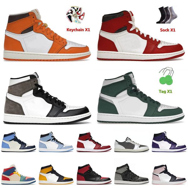 

2023 arrival men basketball shoes 1 1s starfish lost found high obsidian unc twist mens women ts fragment light smoke grey sneakers trainers