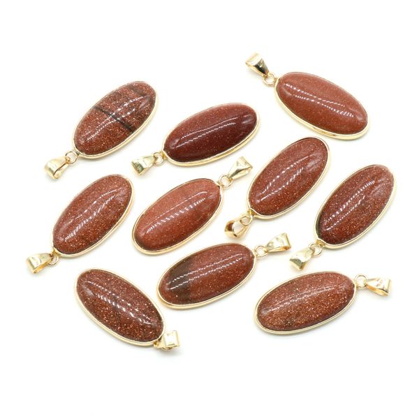 

natural stone pendants waterdrop shape mixed stone agate goldstone chakra healing stones charms for jewelry making necklace bracelet, Black