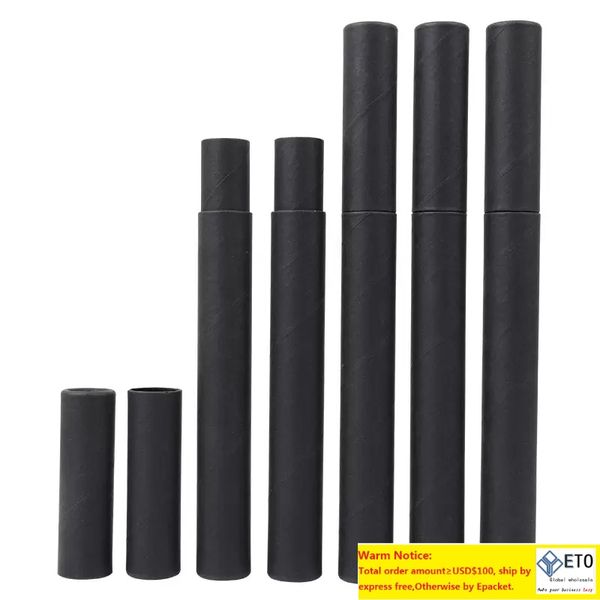 

black kraft paper incense tube incense barrel small storage box for pencil joss stick convenient carrying