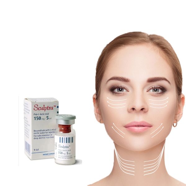 

health beauty poly l-lactic acid sculptra 150mg/5mg serum plla powder dermal filler for facial shaping butt buttock enhancement injection tr