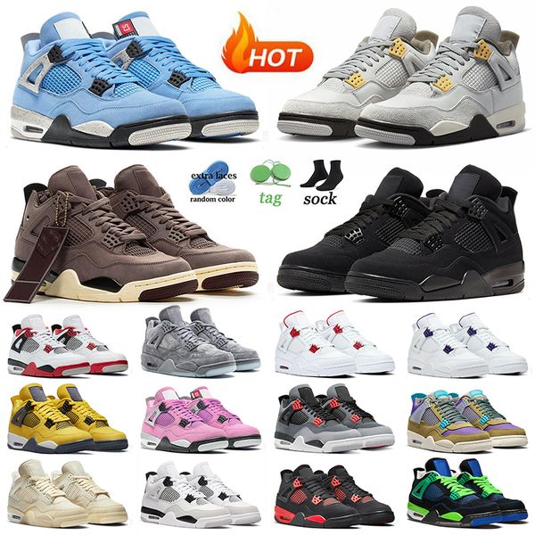 

jumpman 4 basketball shoes 4s mens women university blue pn dust a ma maniere violet ore black cat fire red infrared sail military trainers
