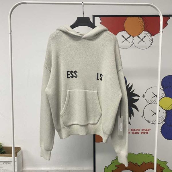 

hoodie turtleneck es jumpers loose sweaters casual knits hoody lazy style for men women essentia lightweight knitted sweatshirts s-xl iits, Black