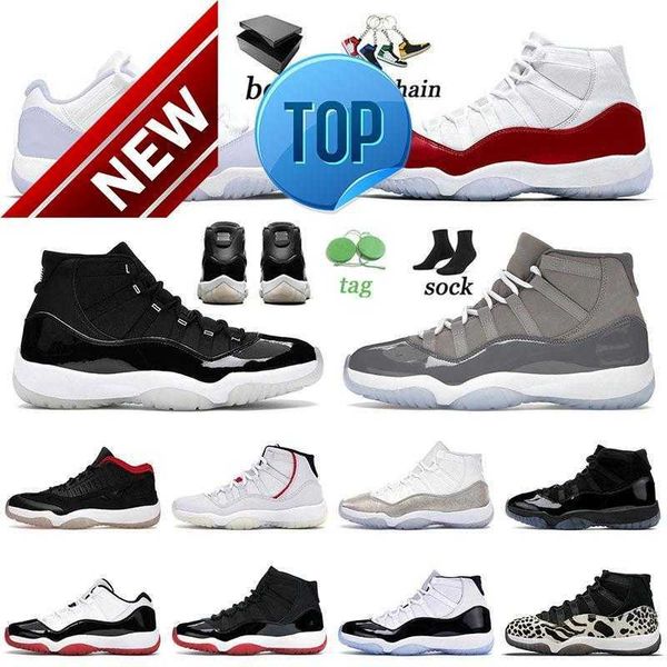 

2022 box with low 11s basketball shoes cherry 11 xi jumpman pure violet 25th anniversary mens cool grey high bred concord men women sneakers, Black