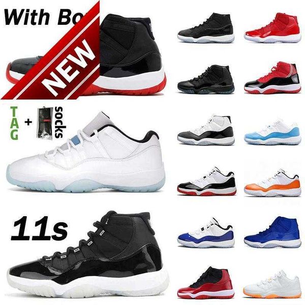 

new og 11 11s men basketball shoes 25th anniversary low legend blue citrus white bred concord pantone heiress black cap and gown women
