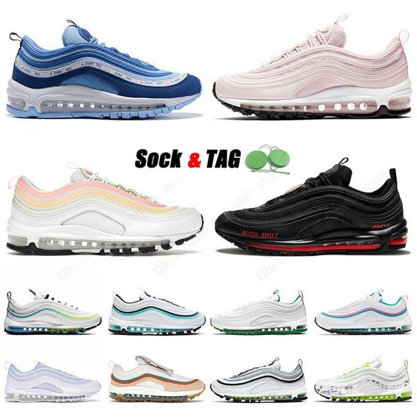 

fashion 97 97s mens run shoe runningbarely rose indigo storm melon tint barely volt atomic pink satan-1 grey light thistle men women sneaker