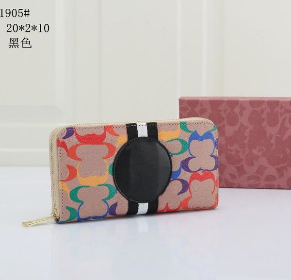 

designer zippy wallet men womens leather zipper g wallets flowers coin purse handbags long card holder clutch coihc, Red;black