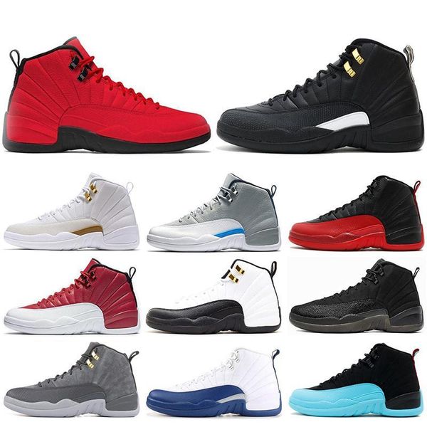 

12s basketball shoes 12 university blue black cat fire red white cement mens womens trainer sports sneakers us 5.5-18.5
