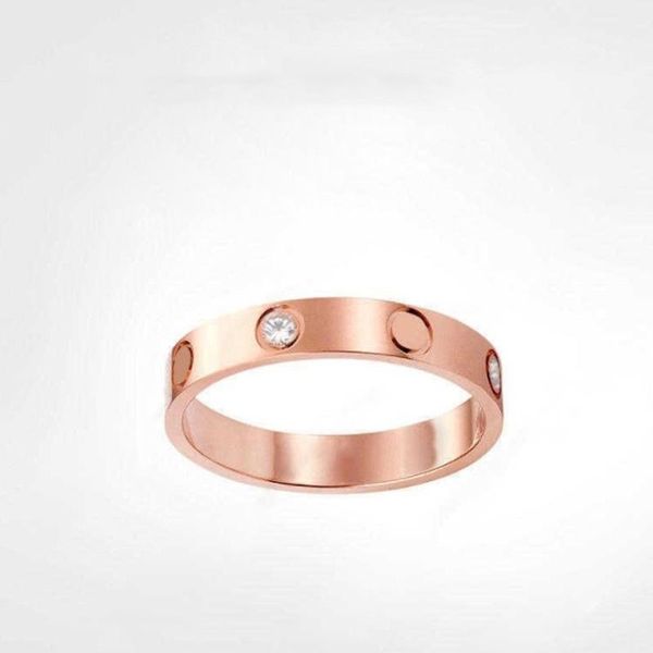 

designer ring titanium steel silver love rings men and women rose gold jewelry couples christmas ring gift party wedding accessories size 5-